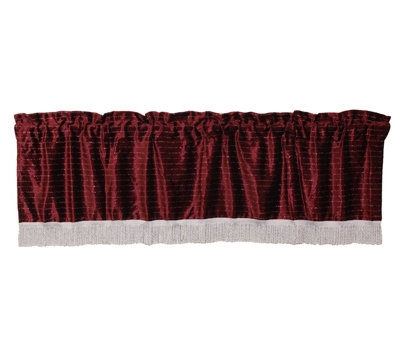 Natalya Velvet Striped Tailored Window Valance