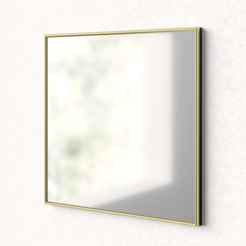 Metal Flat Wall Mirror, 20.25" x 20.25"