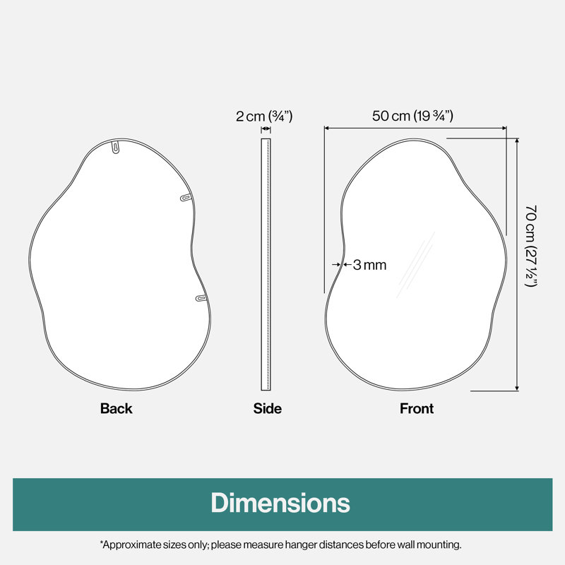 Metal Asymmetrical Mirror
