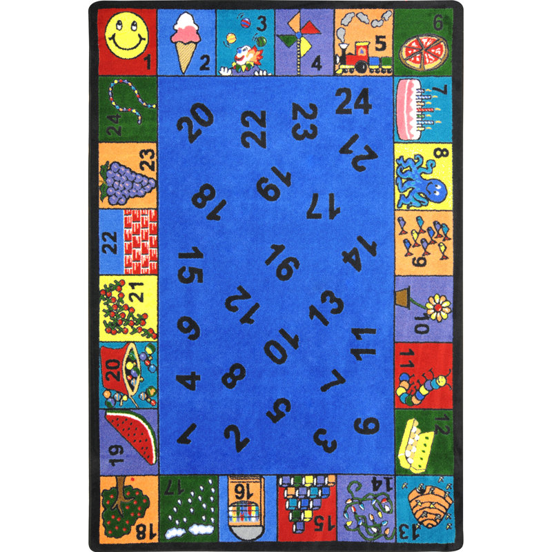 Educational Count On Me Area Rug, Rectangle 5'4" x 7'8"