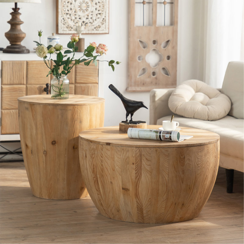 Ensemble de tables basses en forme de seau de style rétro pour bureau