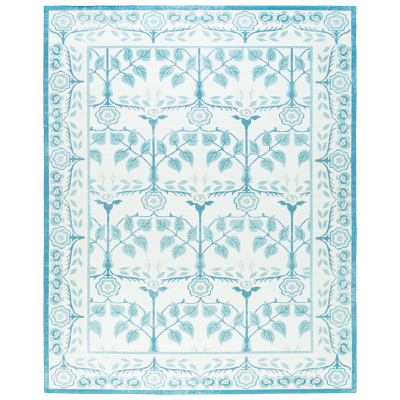 Msrw 182 Performance Machine Washable Floral Rug, Runner 2' x 5'