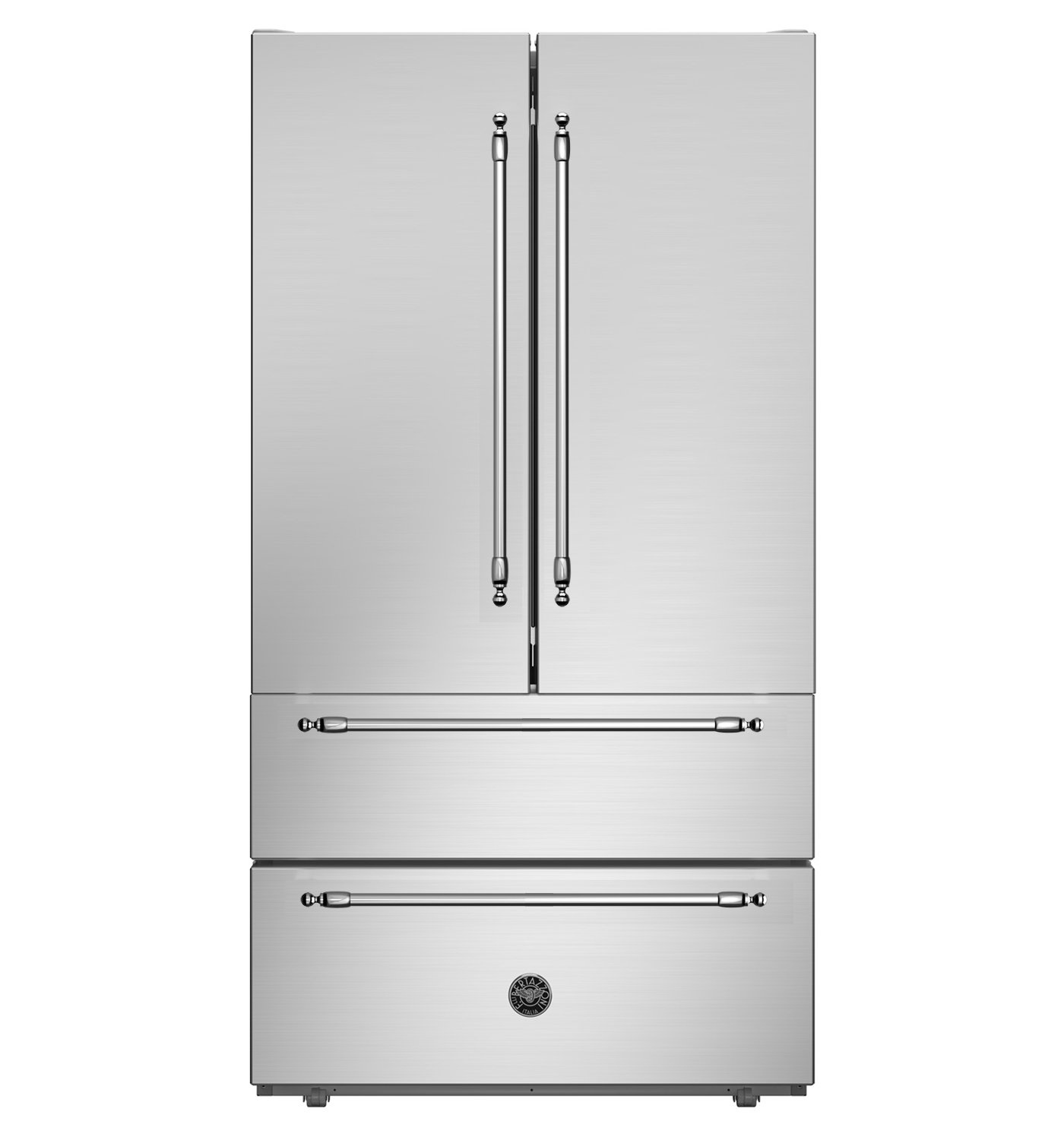Bertazzoni 36" 22.5 Cubic Feet Energy Star Smudge-Resistant French Door Refrigerator with Water and Ice Dispenser | Fridge.com