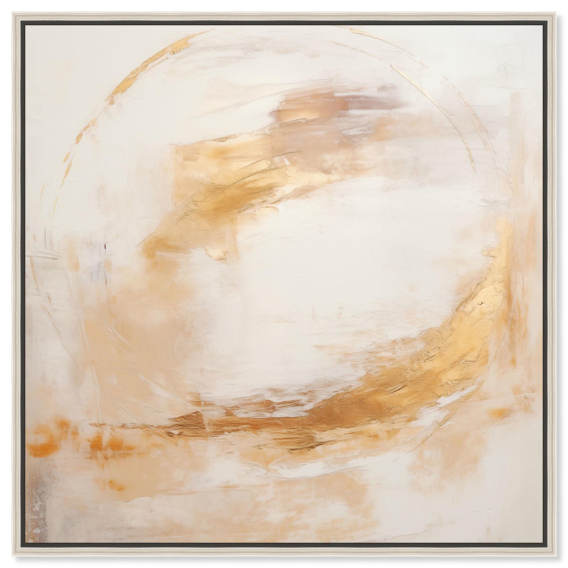 Toile «Golden Orb I» par Art Remedy, H 13 po x l 13 po, Noir, Floater Frame