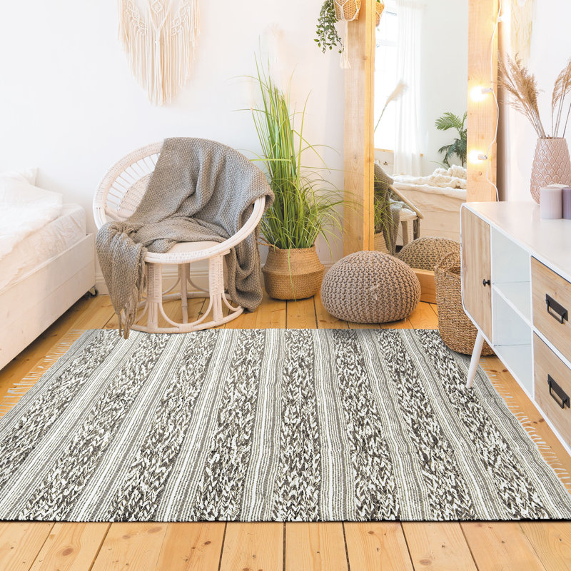 Baretta Striped Hand Woven Area Rug, Rectangle 190 x 290cm