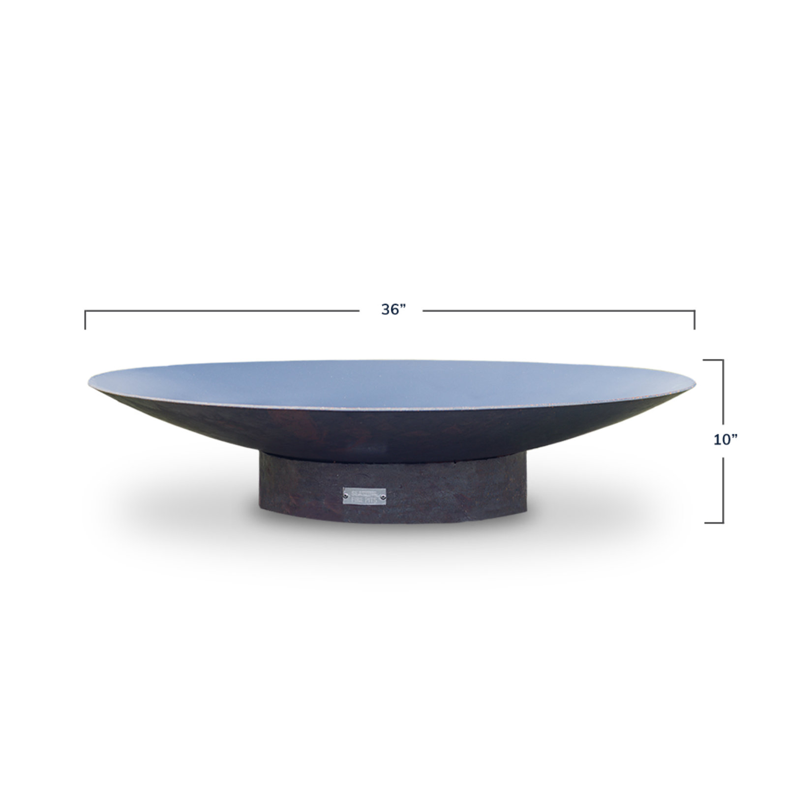 Hartlepool Round Fire Pit, 10" H x 36" W x 36" D