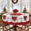 Nappe décorative sur le thème de Noël avec motif d'arbre de Noël lavable en machine