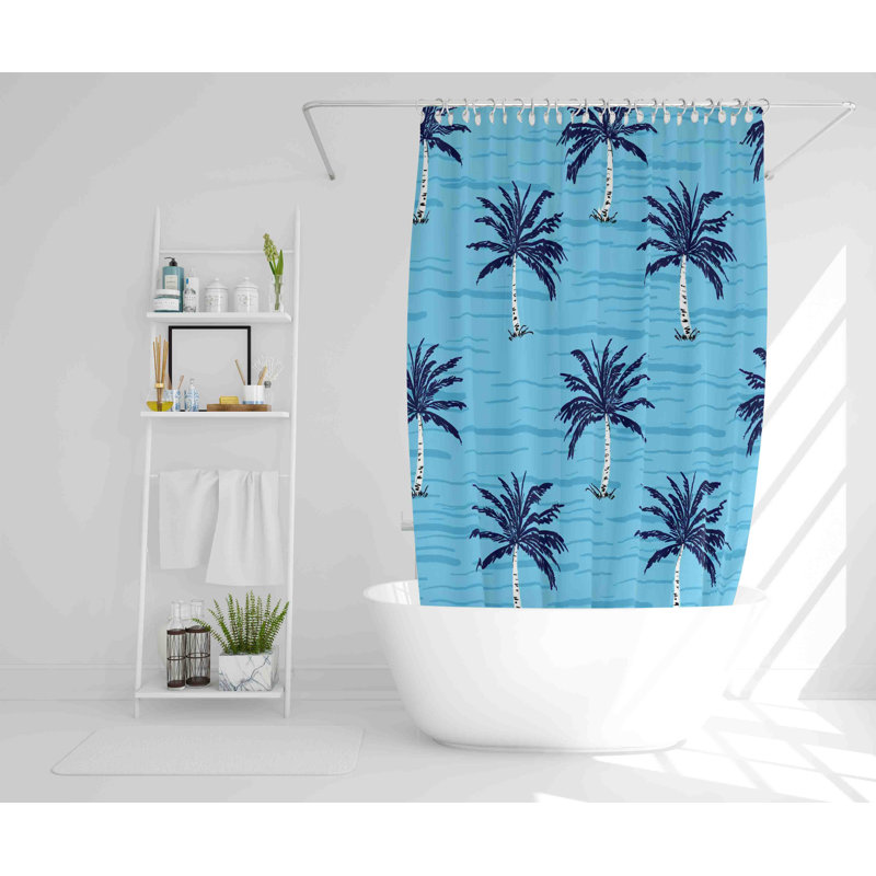 Kora Polyester Shower Curtain, 168cm H x 168cm W