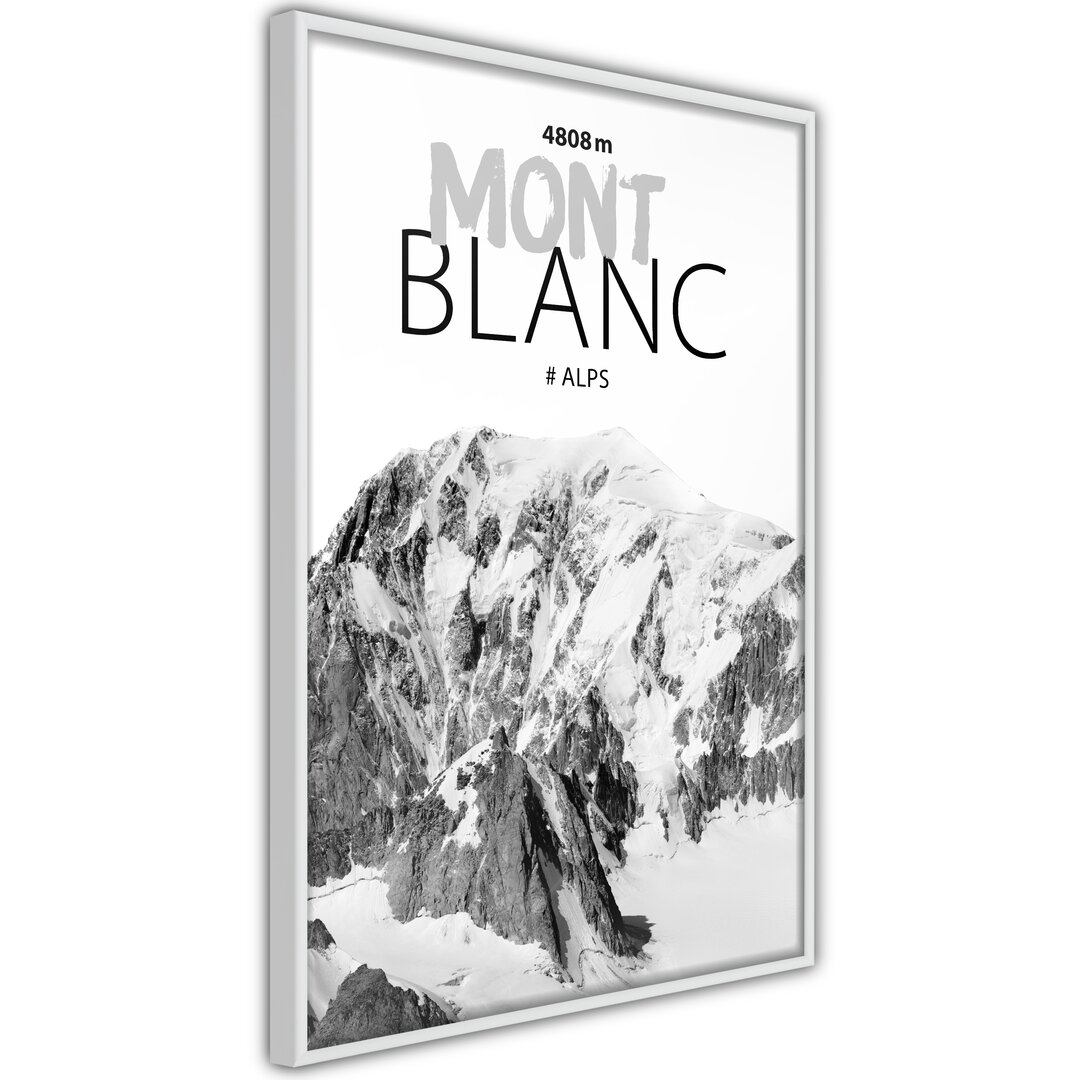 Gerahmter Grafikdruck Gipfel der Welt: Der Mont Blanc