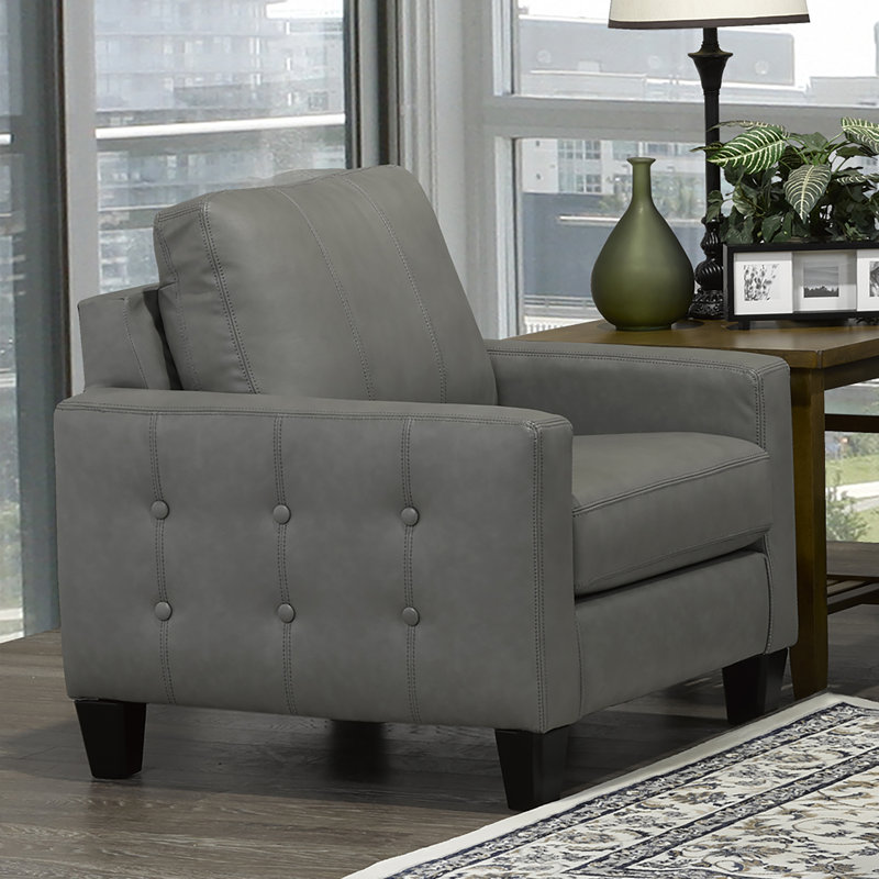 Fauteuil en cuir fleur 31 po Eilish