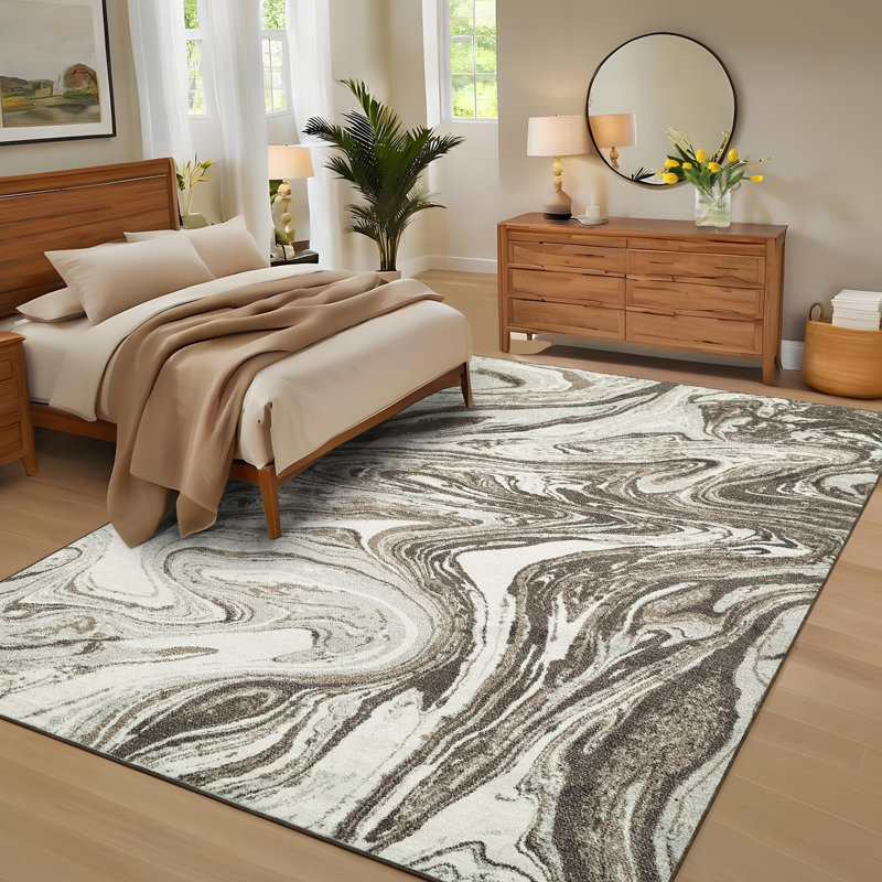 Abstract Machine Washable Rugs For Kitchen Stain Resistant Throw Carpet With Rubber Backing Low Pile Floor Cover For Hallway Entryway