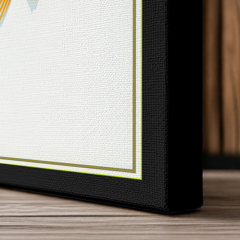 Gilded Goldfish Botanical - Wrapped Canvas, 18x12 - 45.7 x 30.5 cm, Black Border