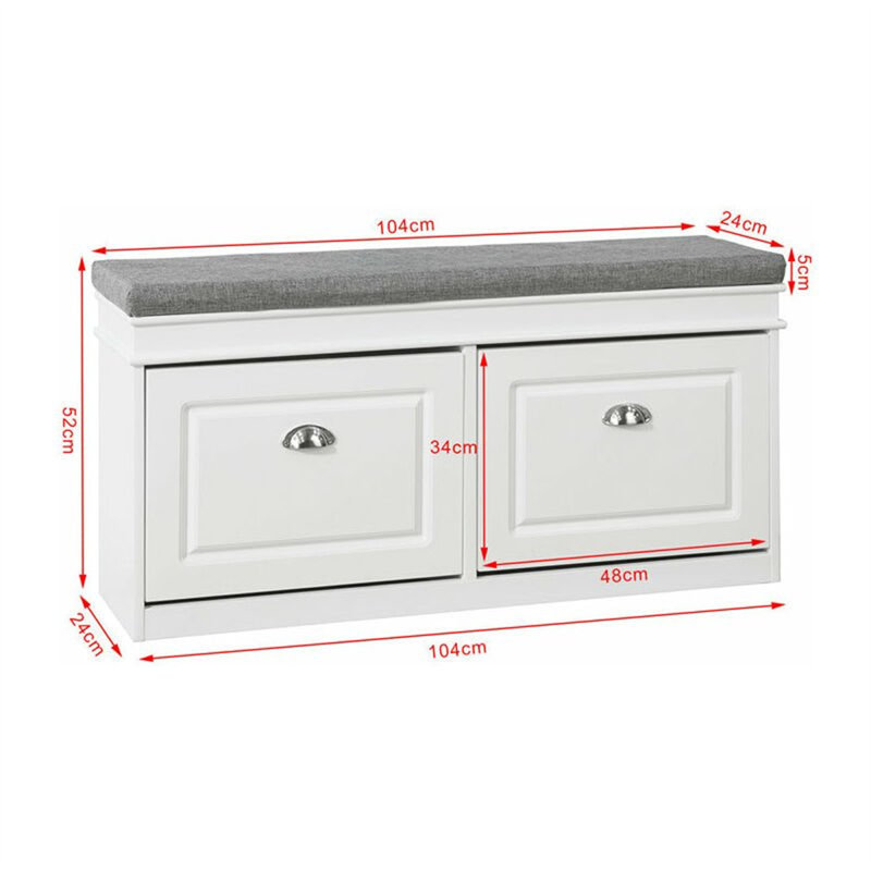 8 Pair Shoe Storage Bench
