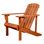 Chaise Adirondack d'extérieur en bois d'acacia massif Westport Classic, chaise longue brun clair résistante aux intempéries pour terrasse, jardin et foyer