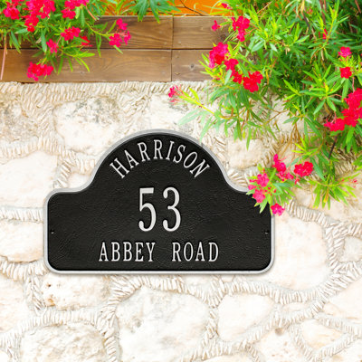Lexy 3-Line Wall Address Plaque