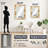 Sruthy Gold And White Gilded Damask Reverie - damask  Large Wall Mirror, Boho Unique Mirror, Printed Metal Art-525222379
