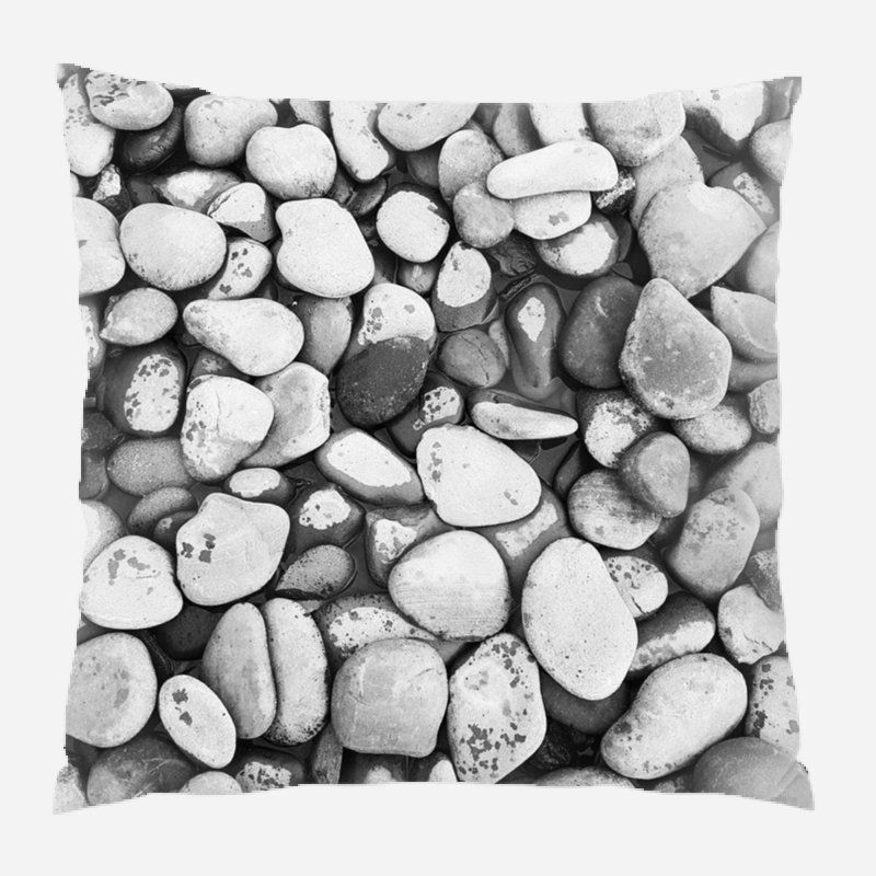 Reversible Throw Pillow, Black/White, Indoor
