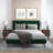 Dillon Velvet Platform Bed Queen-1059524039