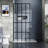 34" X 72" Shower Door Walk-In Black Finish