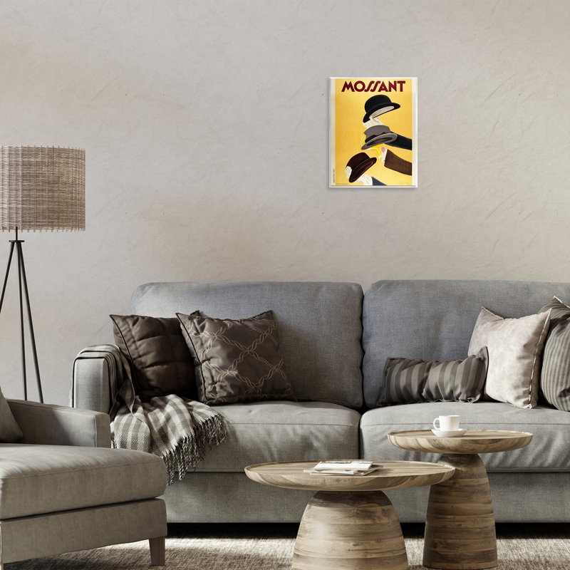 Publicité murale rétro avec chapeau haut de forme, design par Marcus Jules