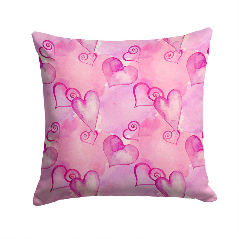 Coussin extérieur Hot Hearts, Rose, 14 po x 14 po