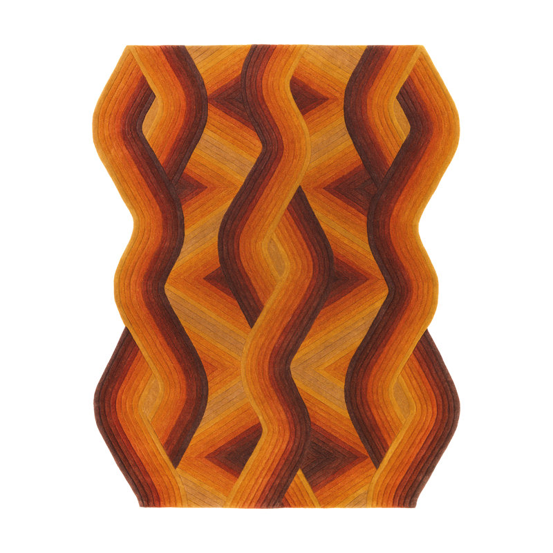 Flow Hand Tufted Wool Geometric Area Rug