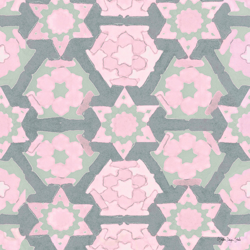 Motif rose et gris par Stellar Design Studio - impression, H 12 po x l 12 po, Toile tendue