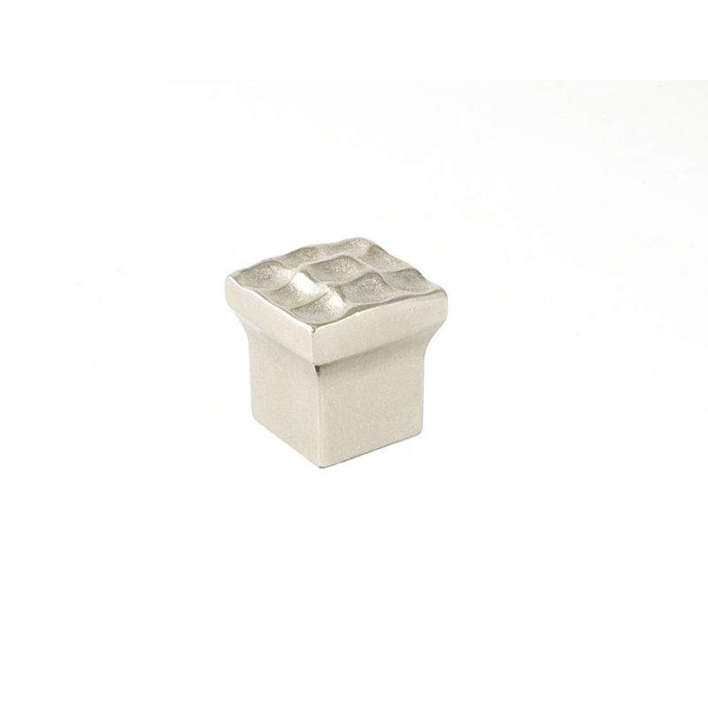 Pomegranate Square Knob, Satin Nickel, 0.875" H x 0.875" W x 0.875" D