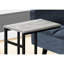 Table de bout Living Room - Gris et stratifié stable pour l'extérieur contemporain de patio