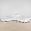 Lits plateforme simple en L en forme de L avec lit gigogne-114566694