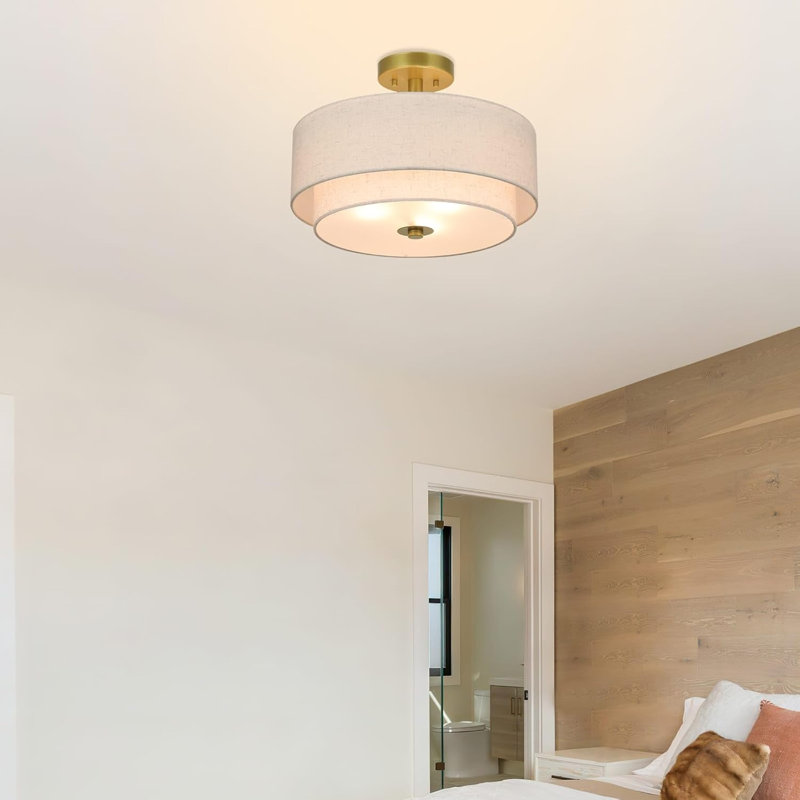 Lighting Light Drum Light, Doré