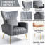 Upholstered velvet armchair-1172453008