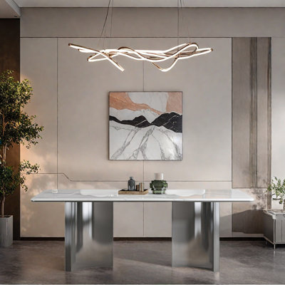 Luxury-modern minimalist rectangular dining table