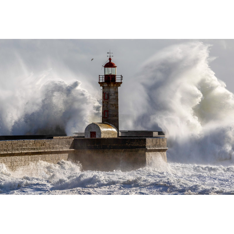 Eleni Foz Do Douro Lighthouse - Wrapped Canvas Print, 30cm H x 46cm W x 3.8cm D