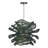 1-Light Pendant Lights Green Flower Rattan-467432301