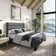 Elison Platform Bed with Fabric Upholstered Headboard and Wooden Slats