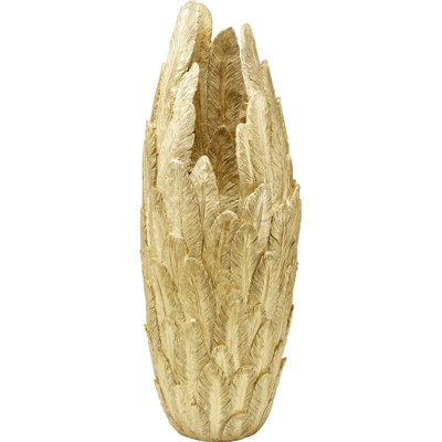Vase Feathers Gold