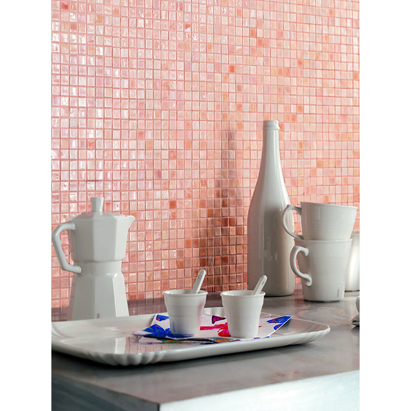Skosh 0.6" x 0.6" Glass Grid Mosaic Wall & Floor Tile