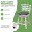 Set of 2 360° Swivel Bar Stools with Rubber Wood Frame and Ergonomic Backrest and Footrest