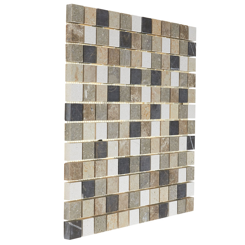 Carreau de mosaïque murale en marbre 1 "x 1" Benson