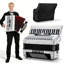 Modèle professionnel accordéon à 37 basses 96 touches pour débutant à avancé, avec sangle réglable et sac à dos
