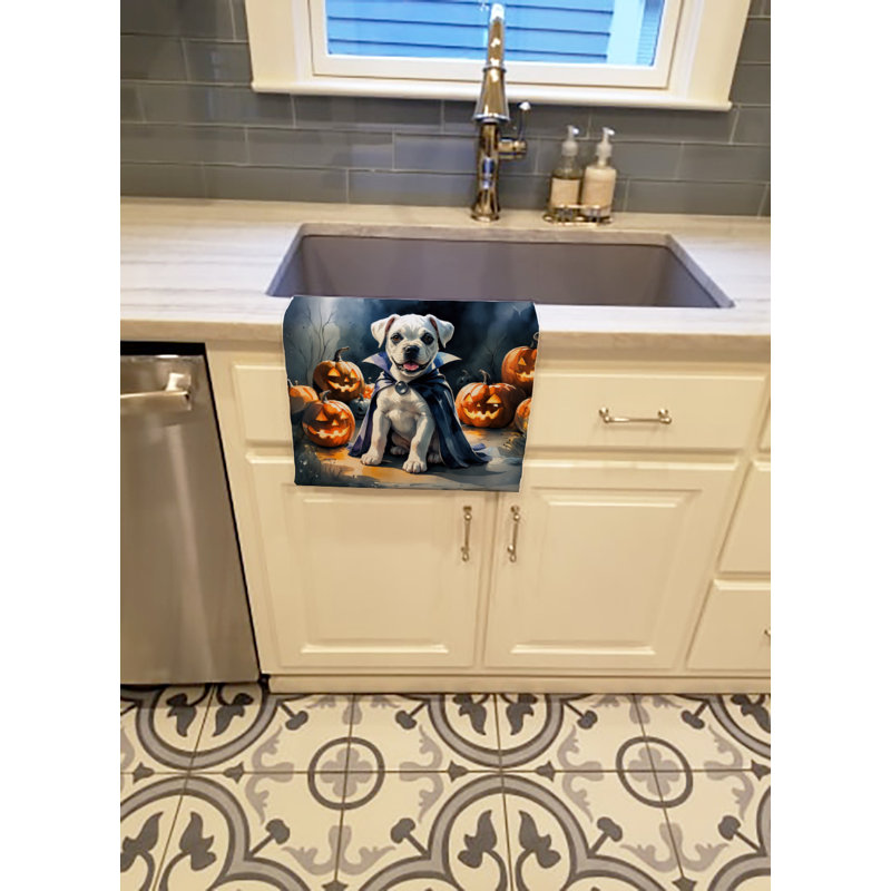 Torchon blanc pour chiot Boxer, Boxer blanc