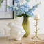 Vase en verre D6.5x12.5 ", vert