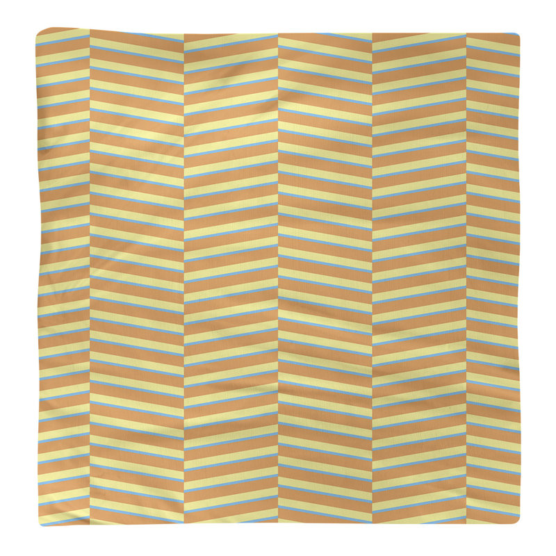 Serviette de table en coton fracturé, Orange/jaune, H 0,1 po x l 22 po x P 22 po, Polyester sergé
