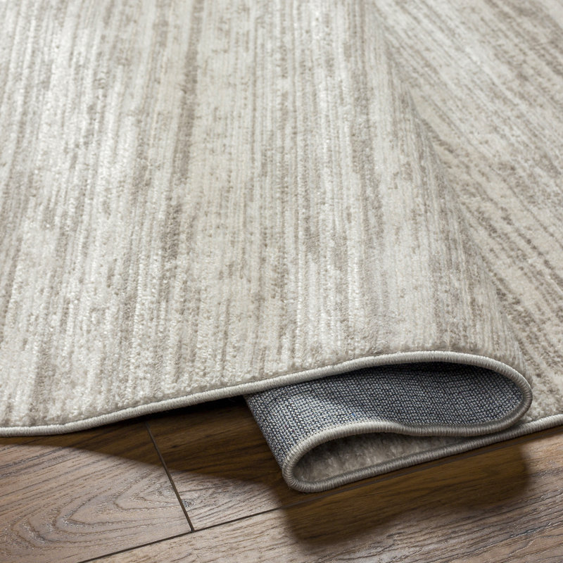 Avrianna Rectangle Machine Woven Polyester Area Rug in Beige, Rectangle 7'10" x 10'