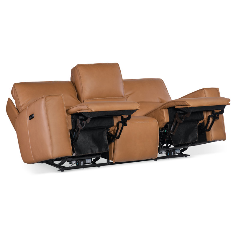 Miles Zero Gravity Sofa with Power Recline Power Headrest, Light Brown