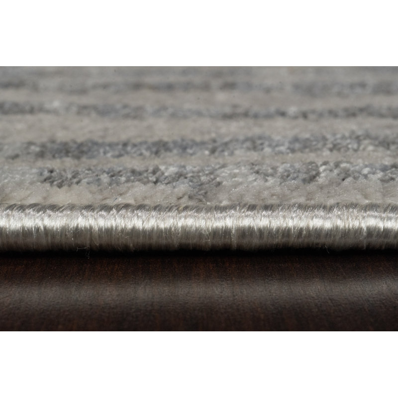 Tapis gris à motif abstrait Waitsburg, Rectangle 6 pi 7 po x 9 pi 6 po