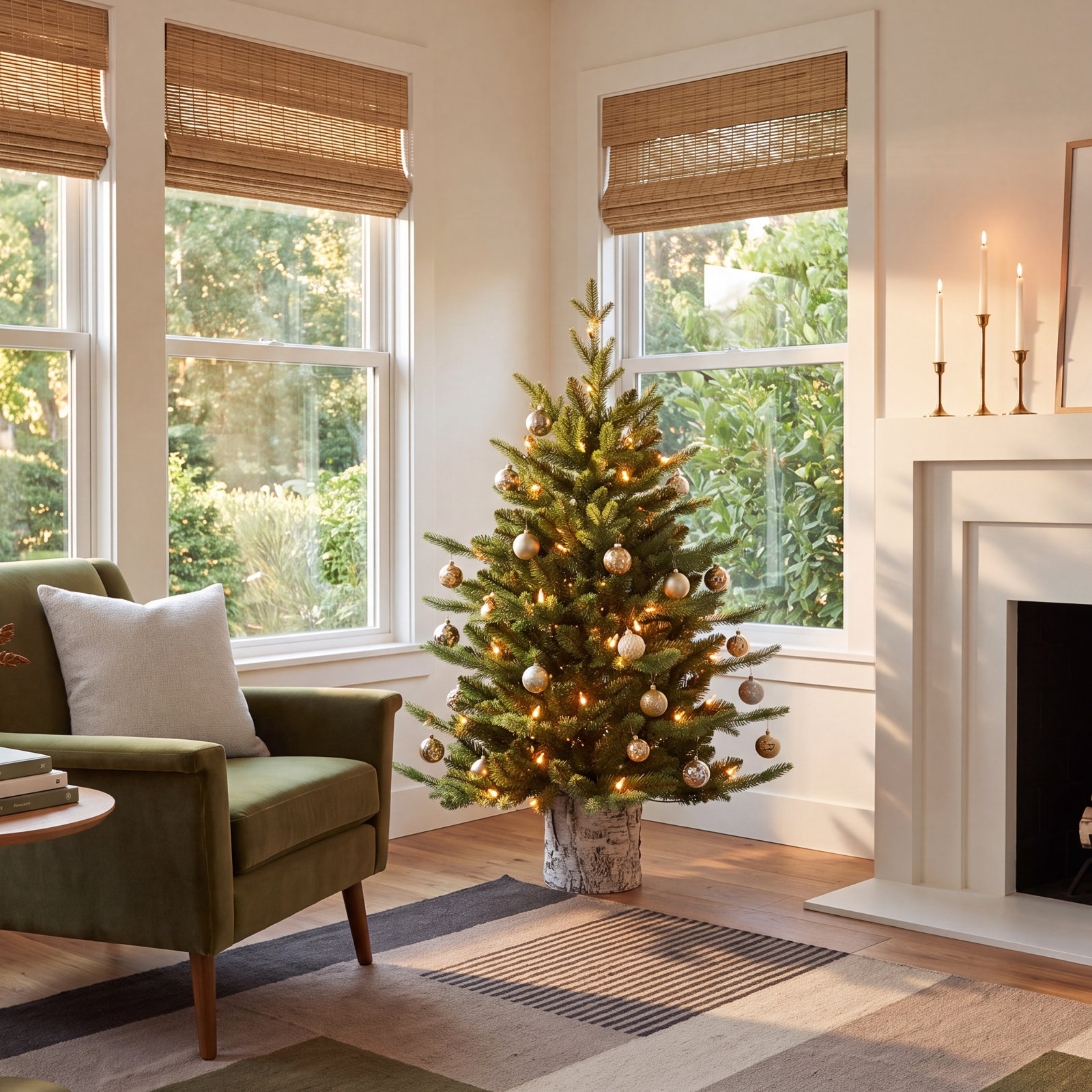 36' Lighted Artificial Pine Christmas Tree