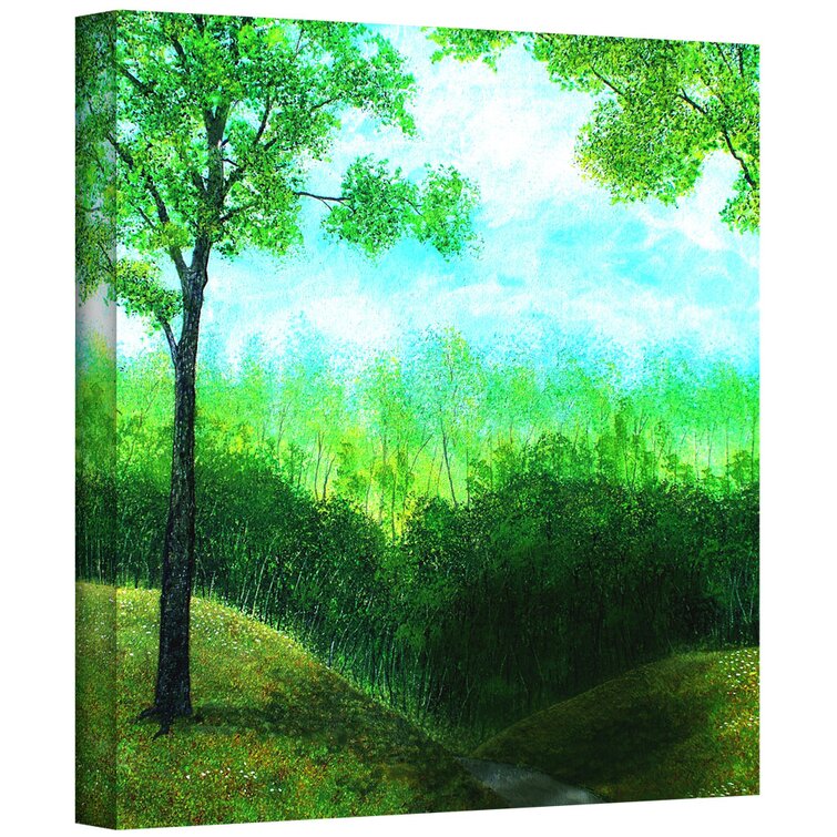 'Christians Road' by Herb Dickinson Painting Print on Wrapped Canvas