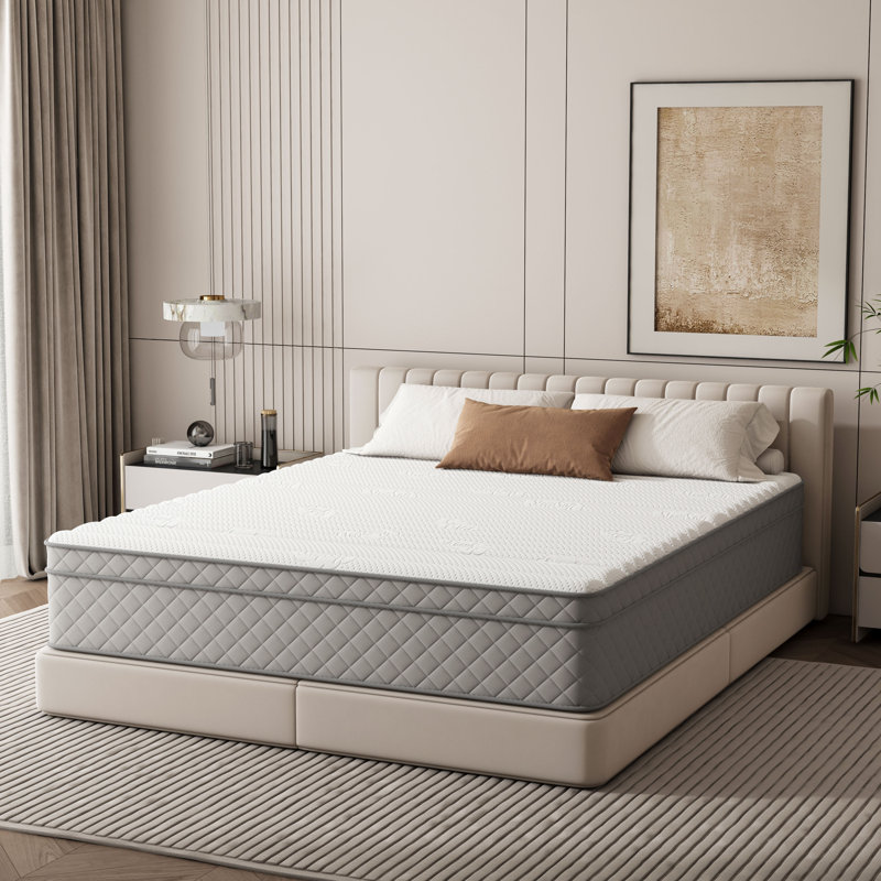 Noren Pillow Top Mattress Memory Foam Medium Firm Hybrid Mattress in a box With Certipur-us, Pocket Spring